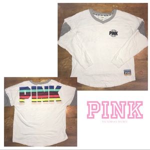 Pink Victoria’s Secret sweatshirt